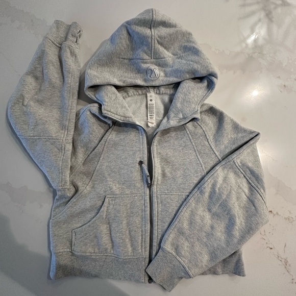 lululemon athletica Tops - Lululemon Light Gray Scuba Oversized Hoodie